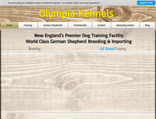 Tablet Screenshot of olympiakennels.com